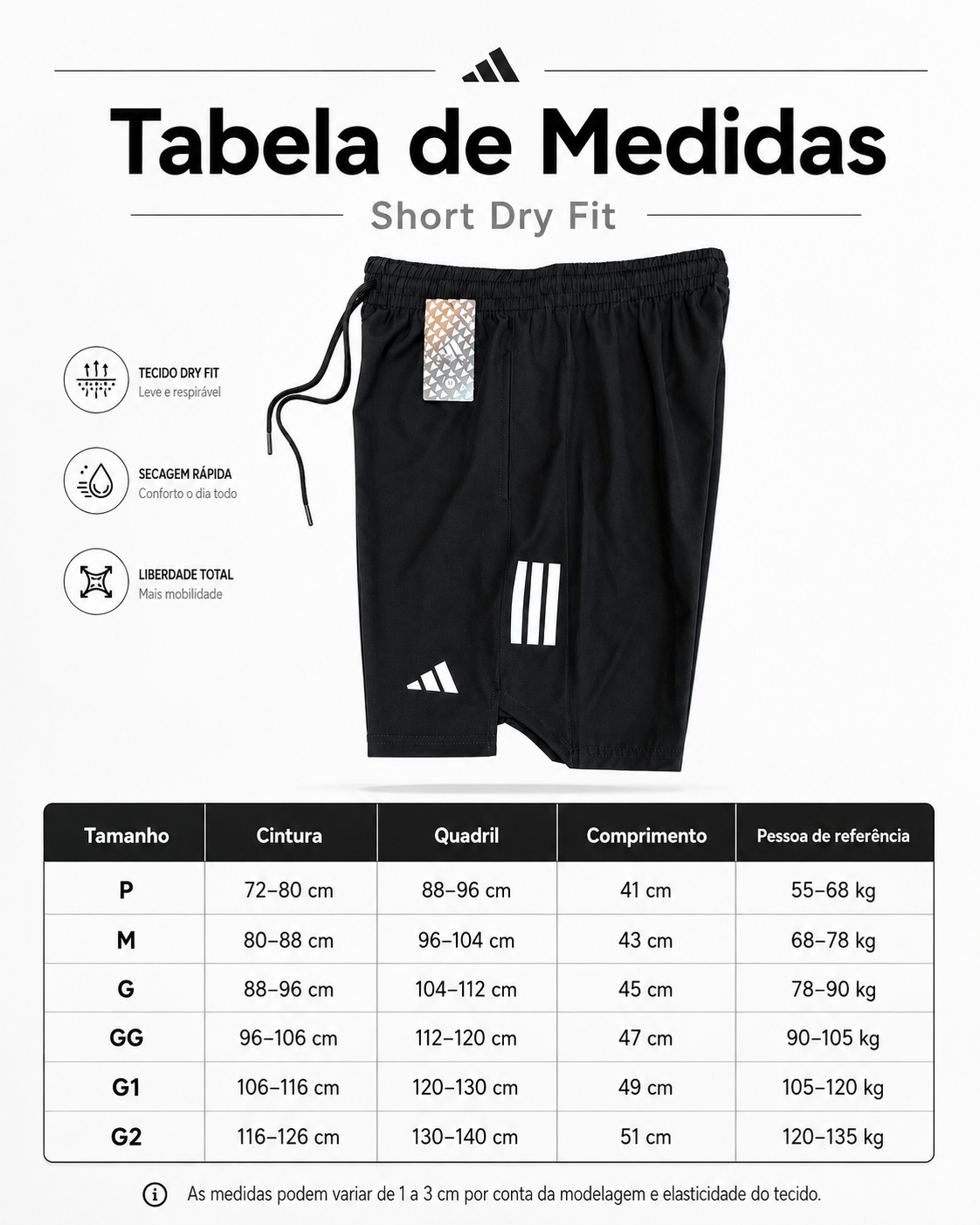 Shorts Masculino Dry Fit